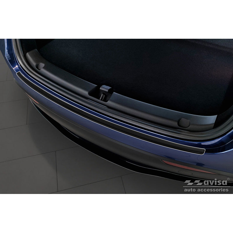 Avisa, Rear Bumper Protector, Matte Black, Stainless Steel, Fits Tesla Model Y 2020-