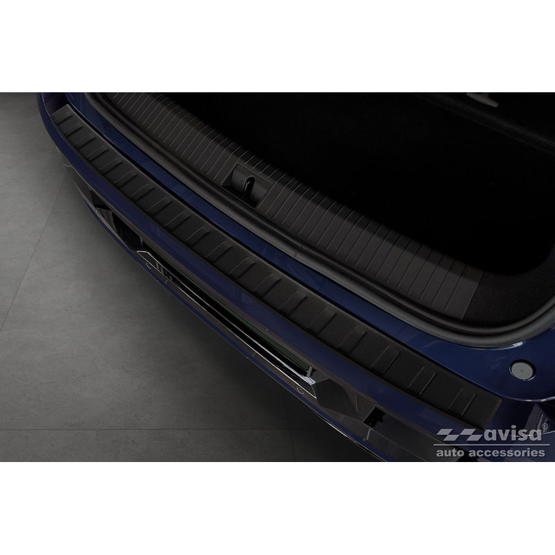 Avisa, Rear Bumper Protector, Matte Black, Stainless Steel, Fits Renault Megane E-Tech 2022- 'Ribs'