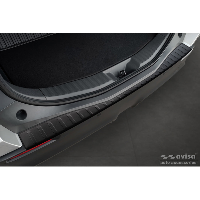 Avisa, Rear Bumper Protector, Matte Black, Stainless Steel, Fits Toyota bZ4X 2021- & Subaru Solterra 2022- 'Ribs'