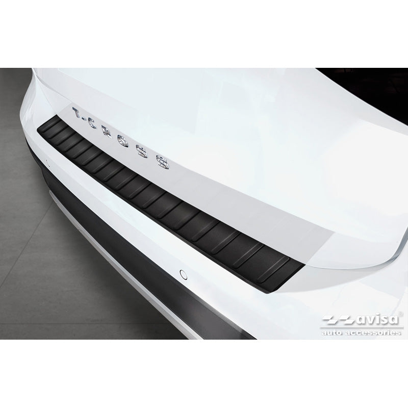 Avisa, Rear Bumper Protector, Matte Black, Stainless Steel, fits Volkswagen T-Cross 2019-2024 & FL 2024- 'Ribs'