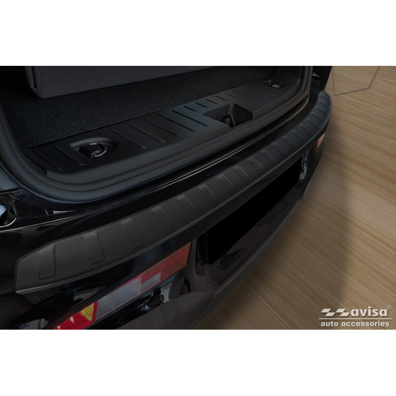 Avisa, protection de pare-chocs arrière, noir mat, acier inoxydable, compatible avec BMW i3 (i01) Facelift 2017-2022 'Ribs'