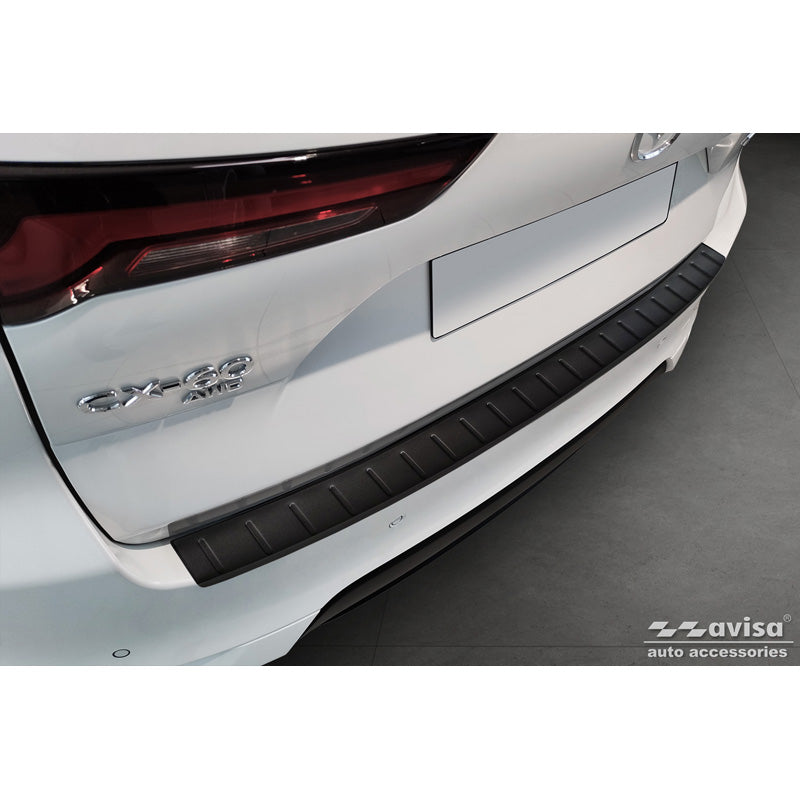 Avisa, Rear Bumper Protector, Matte Black, Stainless Steel, Fits Mazda CX-60 (KH) 2022- 'Ribs'