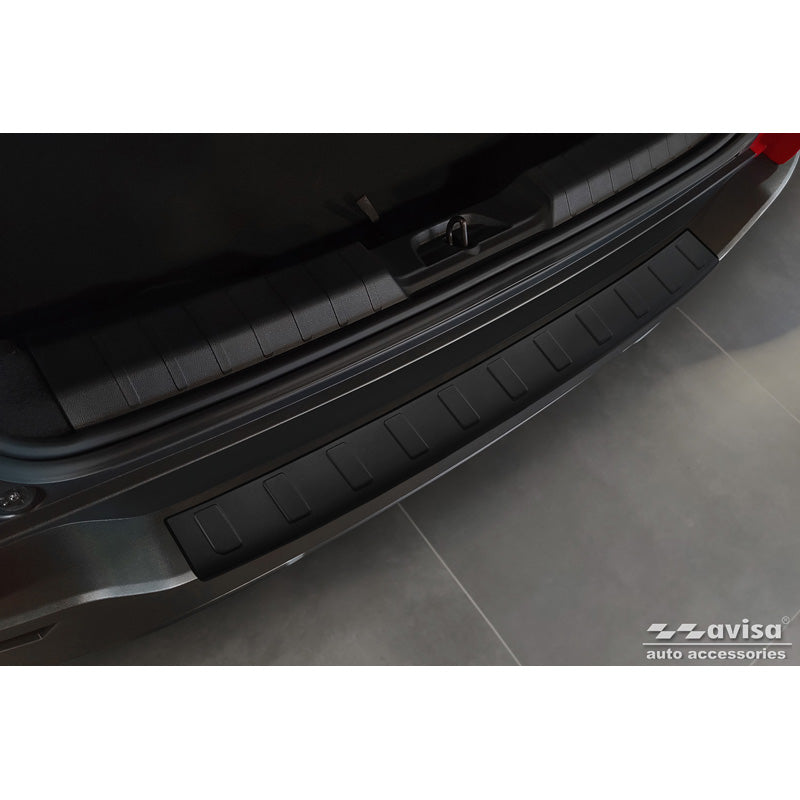 Avisa, Rear Bumper Protector, Matte Black, Stainless Steel, Fits Jeep Avenger + EV 2023- 'Ribs'