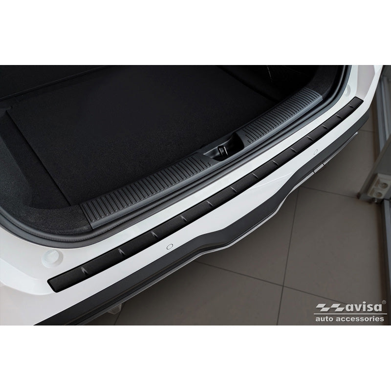Avisa, Rear Bumper Protector, Matte Black, Stainless Steel, Fits MG 4 (EV) 2022- 'Ribs'