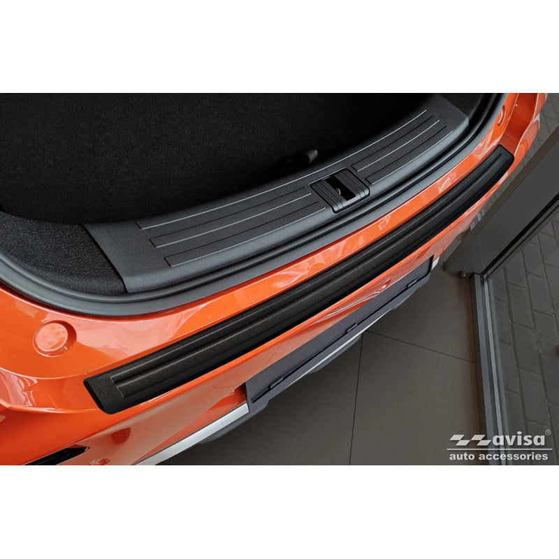 Avisa, Rear Bumper Protector, Matte Black, Stainless Steel, Fits MG ZS FL 2019- 'Lines'