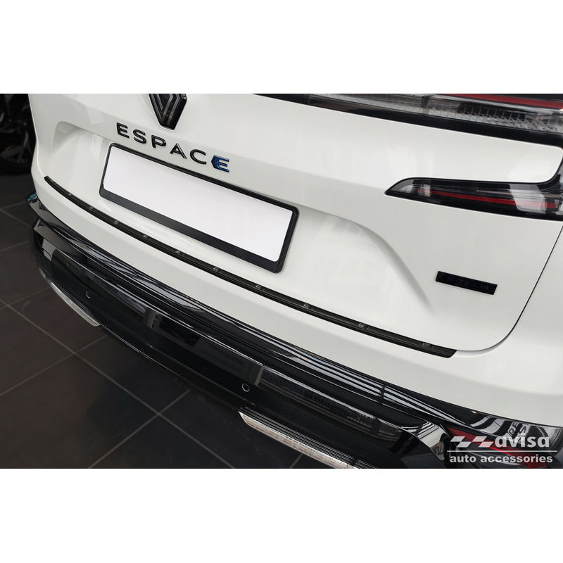 Avisa, Rear Bumper Protector, Matte Black, Stainless Steel, Fits Renault Espace VI E-Tech Hybrid 2023- 'Ribs'