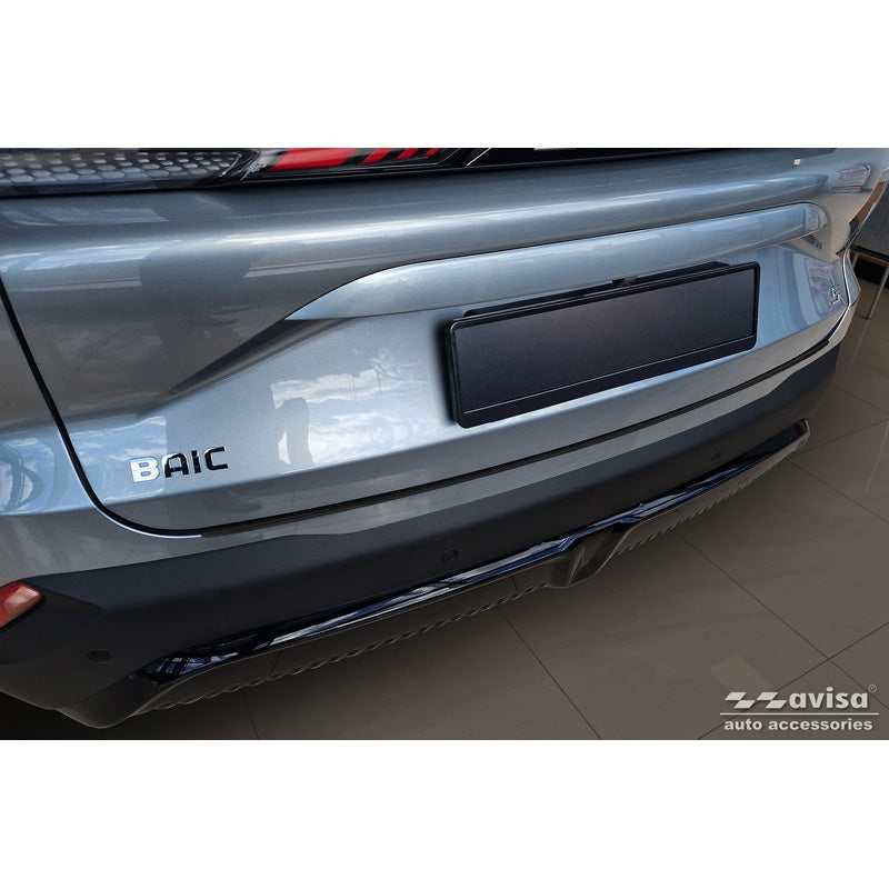 Avisa, Rear Bumper Protector, Matte Black Stainless Steel, Fits BAIC Beijing 5 (X55) II 2023-