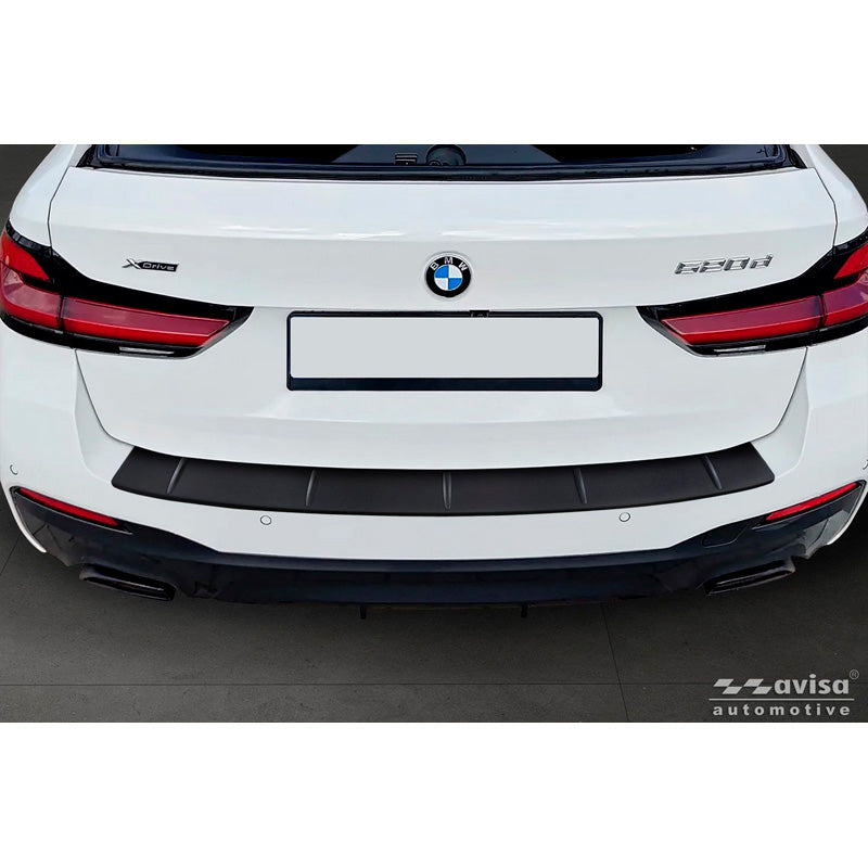 Avisa, Protecteur de pare-chocs arrière, acier inoxydable, compatible avec BMW 5 Series Touring (G31) Facelift 2020-2024 avec pack M - noir mat