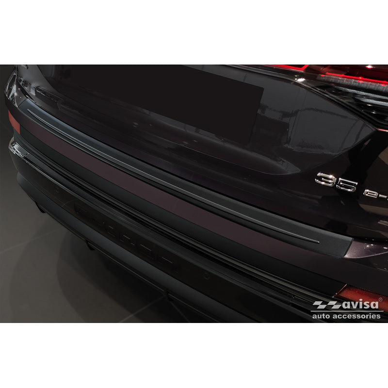 Avisa, protection de pare-chocs arrière, acier inoxydable, noir mat, Fits pour Audi Q4 e-tron (F4B) & Q4 e-tron Sportback (F4N) 2021-, « Ribs »