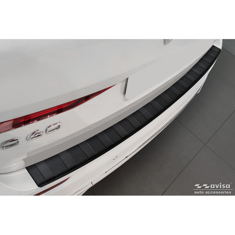Avisa, protection de pare-chocs arrière, acier inoxydable noir mat, Fits pour Volvo XC60 II 2017-2021 & FL 2021, y compris R-Design & Plug-in-Hybrid, « Ribs »