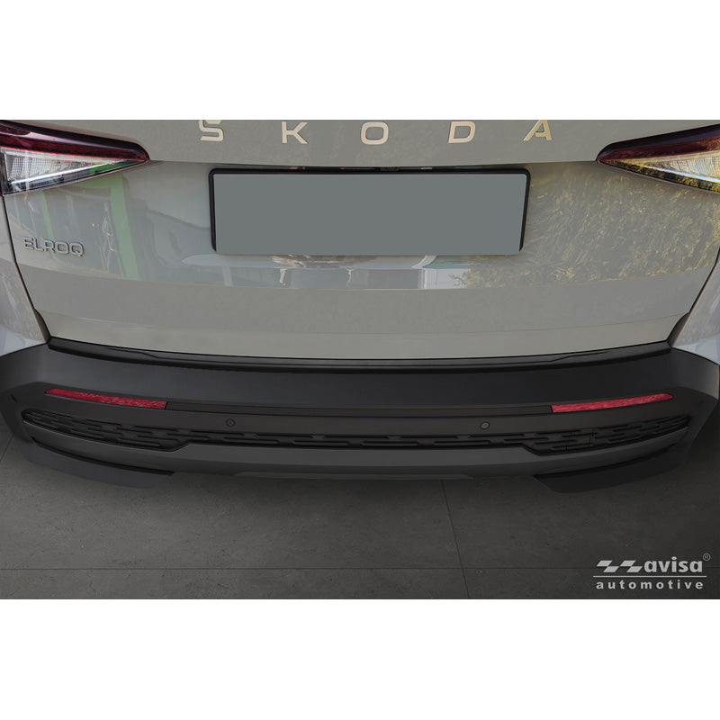 Avisa, Protection de pare-chocs arrière, acier inoxydable noir mat, compatible avec Skoda Elroq (2024-)