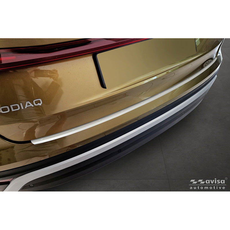Avisa, Rear bumper protector, stainless steel, Soft Silver, fits Skoda Kodiaq II (2024-)