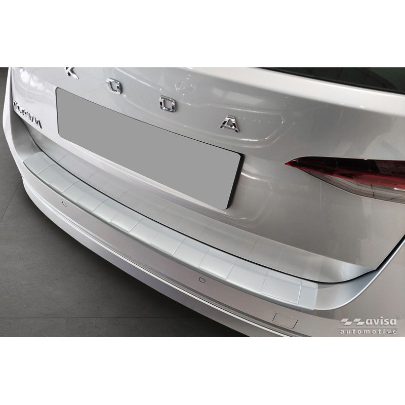 Avisa, Protection de pare-chocs arrière, acier inoxydable, Soft Silver, convient à Skoda Octavia IV (2019-2024) & FL (2024-)
