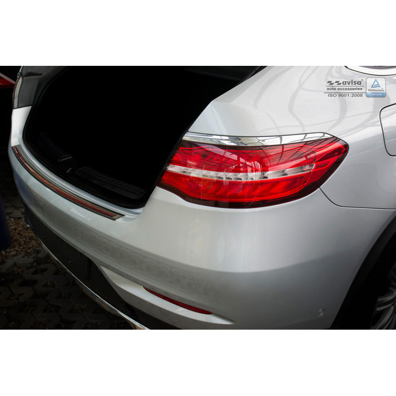 Avisa, Rear bumper protector, DeLuxe, Stainless steel, fits Mercedes GLE Coupé 2015- Black/Red-Black Carbon