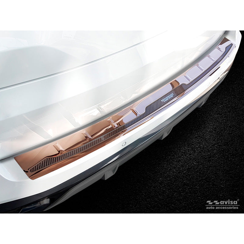 Avisa, Rear Bumper Protector, DeLuxe, Stainless Steel, fits BMW X5 G05 M-Package 2018- 'Performance' excl. M-Competition Copper Mirror/Copper Carbon