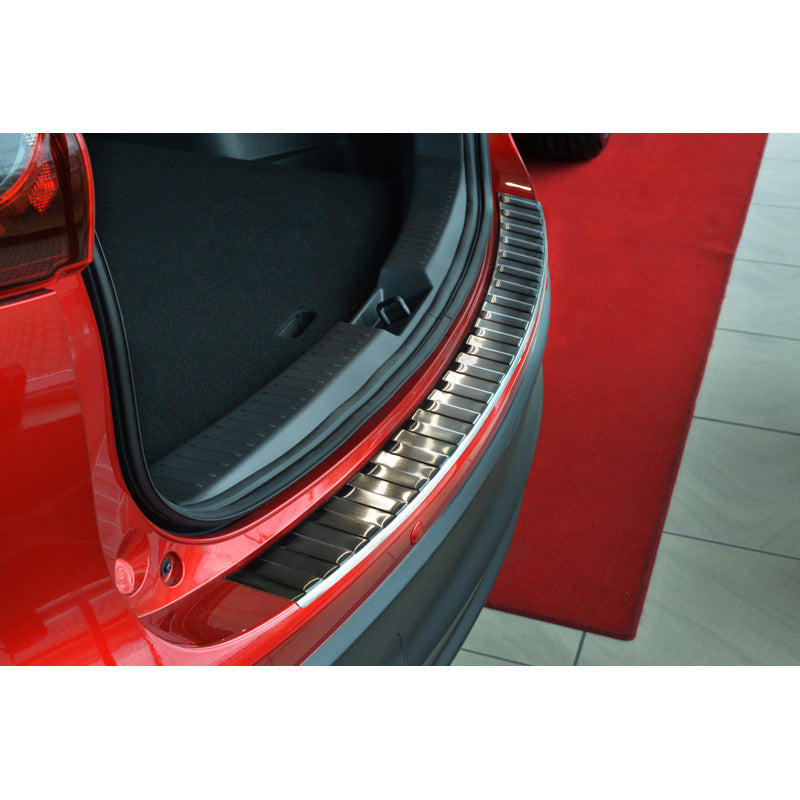 Avisa, Achterbumperbeschermer, Zwart, Roestvrij staal, past op Mazda CX-5 2012-2017 'Ribs'