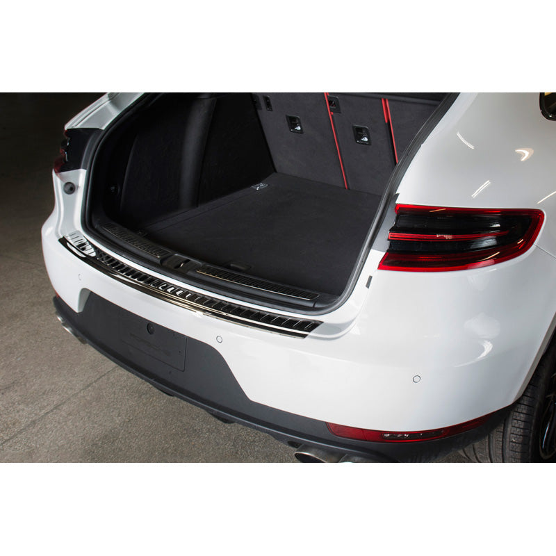 Avisa, Rear bumper protector, Black, Stainless steel, fits Porsche Macan 2013- 'Ribs'