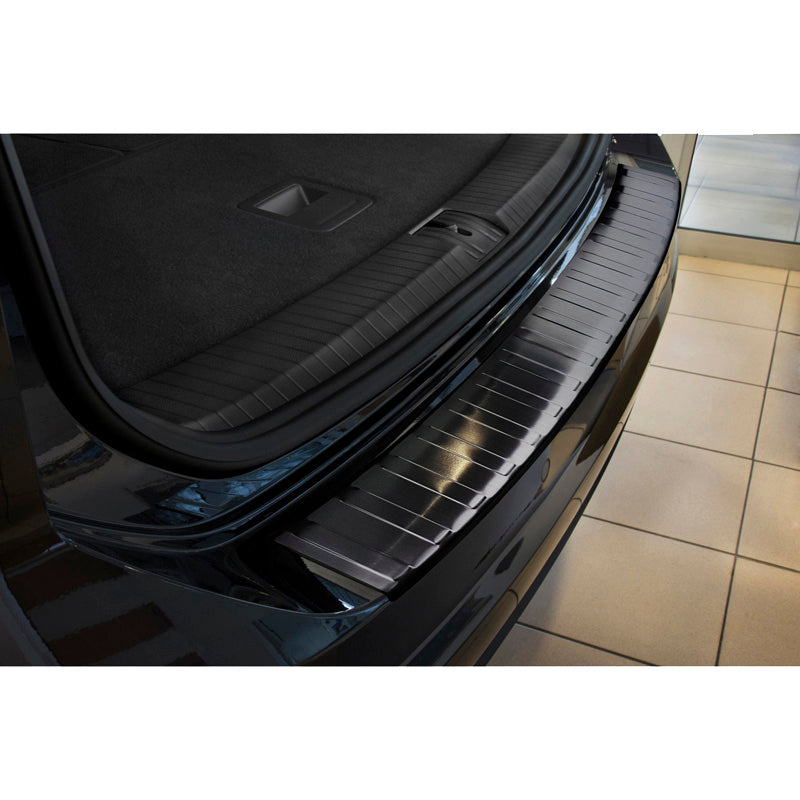 Avisa, Rear bumper protector, Black, Stainless steel, fits Volkswagen Touran III 2015- incl. R-Line 'Ribs'