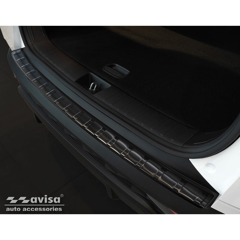 Avisa, Achterbumperbeschermer, Zwart, Roestvrij staal, past op Hyundai Tucson 2020- 'Ribs'
