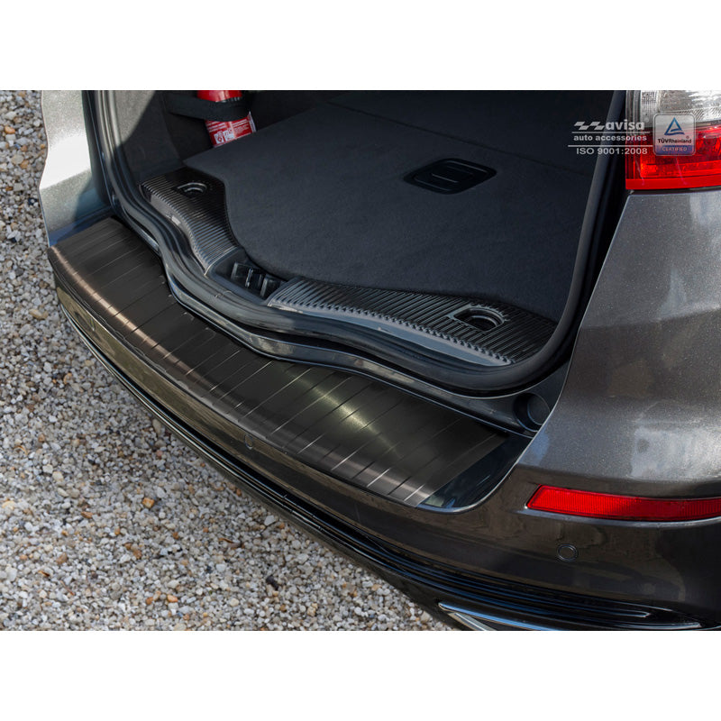 Avisa, Rear bumper protector, Black, Stainless steel, fits Ford Mondeo V Wagon 2014- 'Ribs'