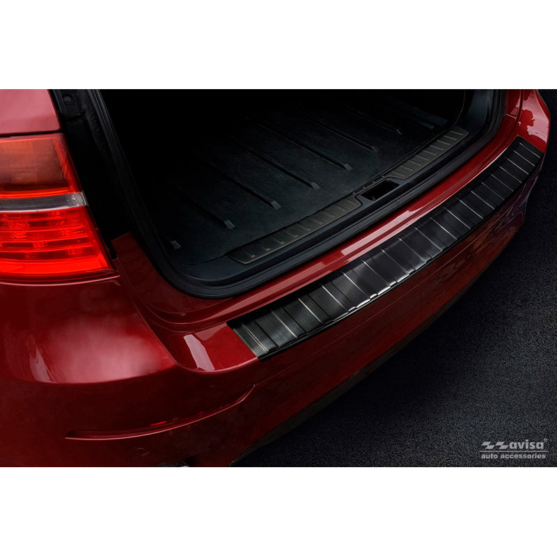 Avisa, Achterbumperbeschermer, Zwart, roestvrij staal, past op BMW X6 (E71) 2009-2014