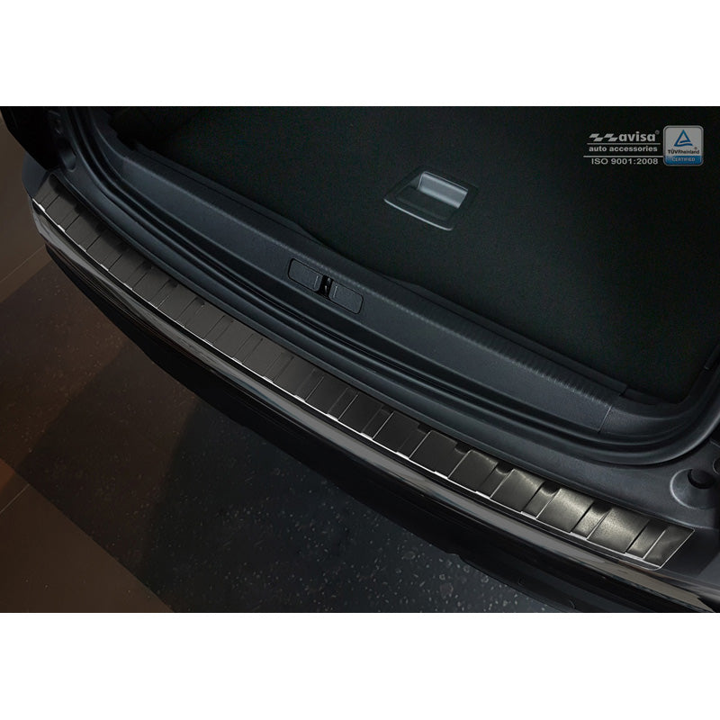 Avisa, Achterbumperbeschermer, Zwart, roestvrij staal, past op Peugeot 3008 II 2016- 'Ribs'