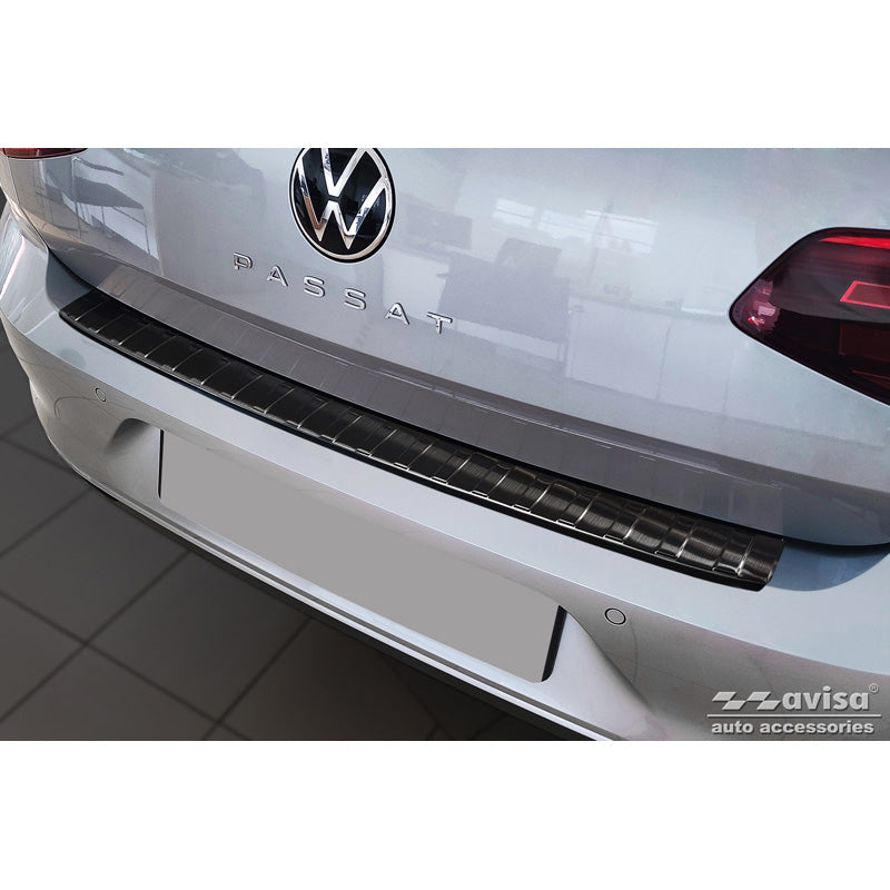 Avisa, protège-bouclier arrière, noir, acier inoxydable, convient à Volkswagen Passat Sedan 2014-2019 & FL 2019-2023 'Ribs'