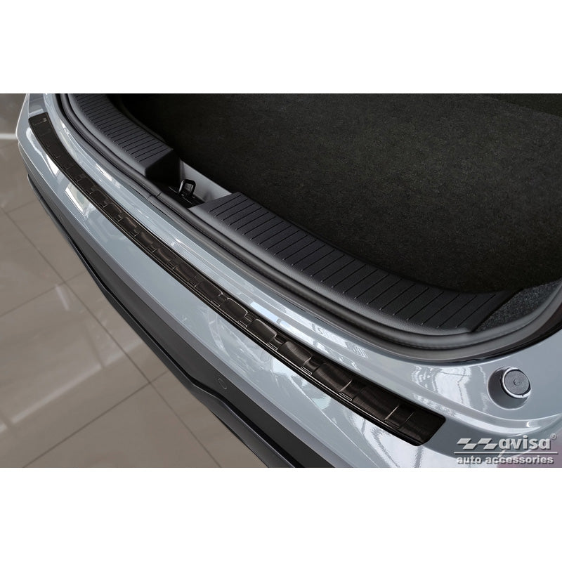 Avisa, Rear Bumper Protector, Black, Stainless Steel, Fits Nissan Qashqai III 2021- 'Ribs'