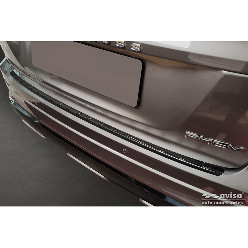 Avisa, protège-bouclier arrière, noir, acier inoxydable, convient à Mitsubishi Eclipse Cross PHEV restylage 2021-