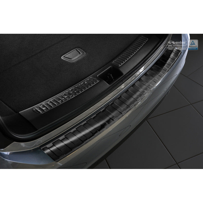 Avisa, Rear bumper protector, Black, Stainless steel, fits Opel Insignia B Sportstourer 2017- & FL 2020- 'Ribs'