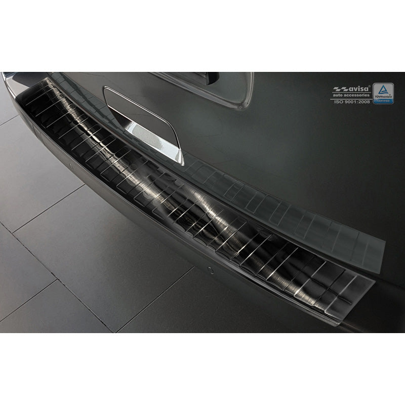 Avisa, Achterbumperbeschermer, zwart, roestvrij staal, past op Peugeot Traveller/Citroën Spacetourer/Toyota Pro-Ace 2016- 'Ribs'