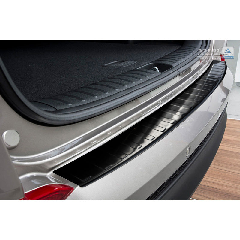 Avisa, Achterbumperbeschermer, zwart, roestvrij staal, past op Hyundai Tucson 2015-2018 'Ribs'