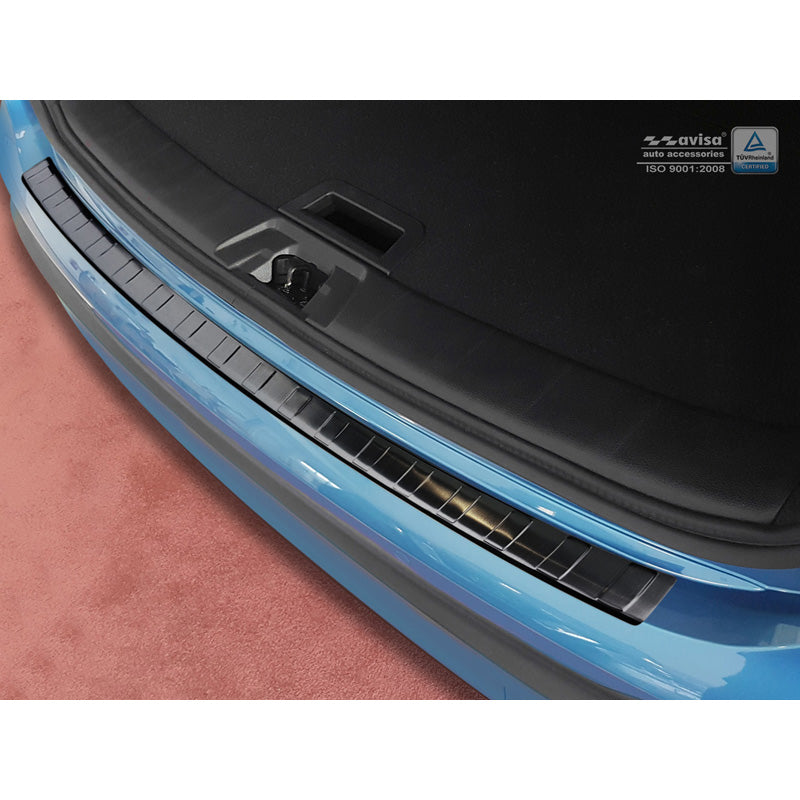 Avisa, protège-bouclier arrière, noir, acier inoxydable, convient à Nissan Qashqai II restylage 2017-2021 'Ribs'