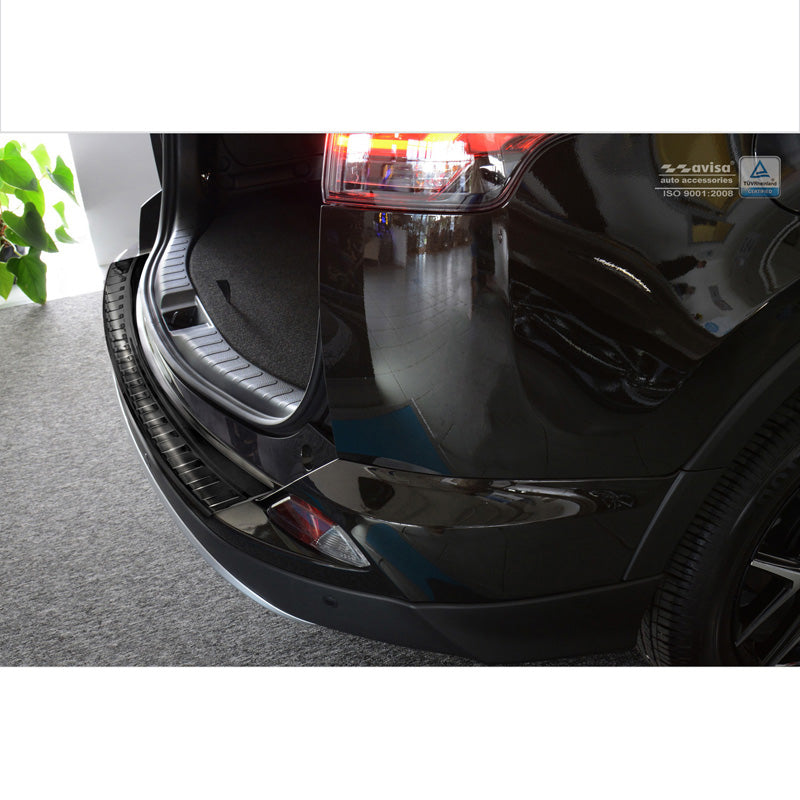 Avisa, protection de pare-chocs arrière, noir, acier inoxydable, compatible avec Toyota RAV4 2016- « Nervures »