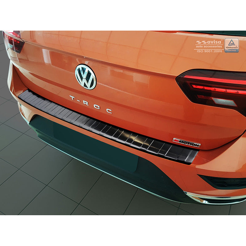 Avisa, Rear bumper protector, Black, Stainless steel, fits Volkswagen T-Roc 2017-2022 & Facelift 2022- incl. Cabrio 'Ribs'