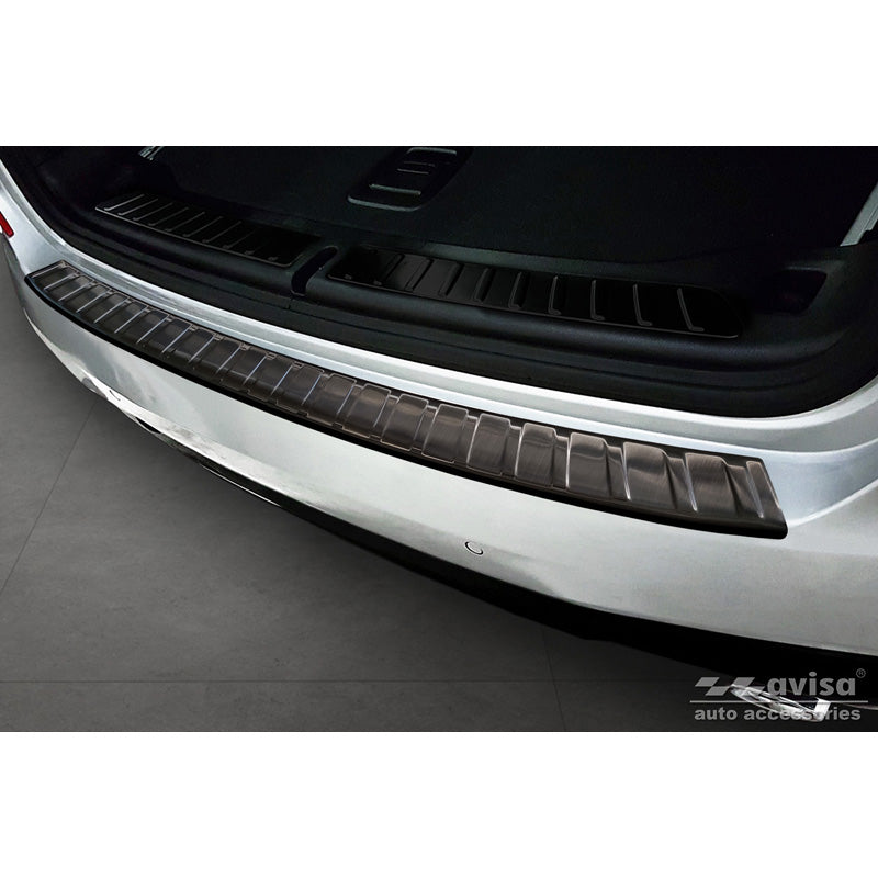 Avisa, achterbumperbeschermer, zwart, roestvrij staal, passend voor BMW X3 G01 M-Package 2017-2021 & Facelift 2021- 'Ribs'