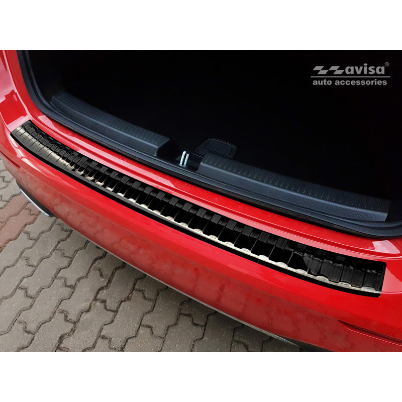 Avisa, Rear Bumper Protector, Black, Stainless Steel, Fits Mercedes A-Class W177 HB 2018- incl. AMG & EQ 'Ribs'