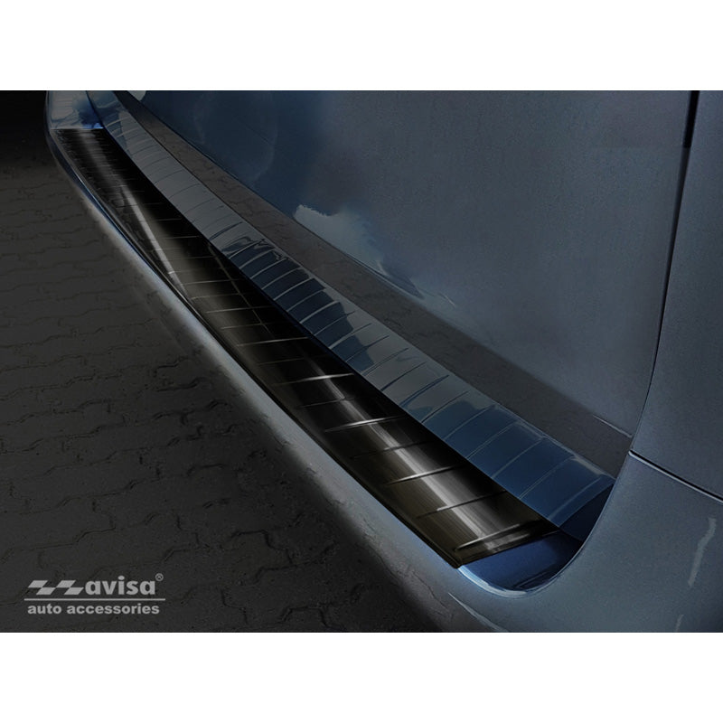 Avisa, Rear Bumper Protector, Black, Stainless Steel, fits Mercedes Vito / V-Class 2014-2019 & Facelift 2019- 'Ribs' (Long version)