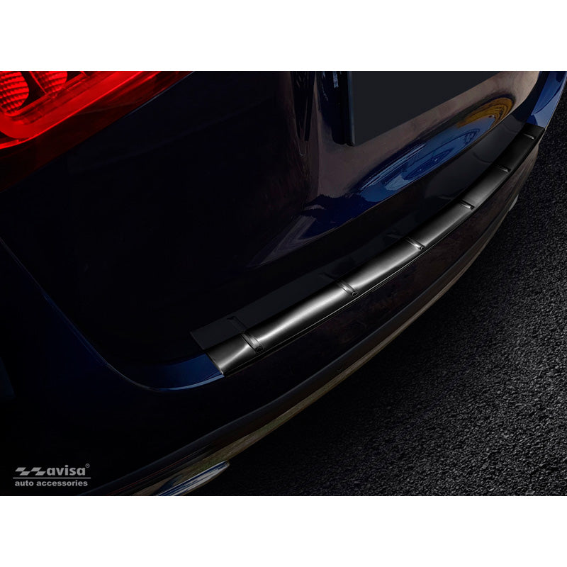 Avisa, Protection de pare-chocs arrière, Noir, acier inoxydable, convient à Mercedes GLE II W167 2019-2023 incl. 53 AMG 'Ribs'