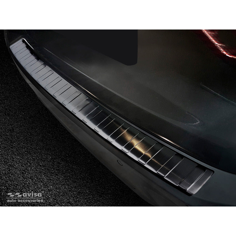 Avisa, Protection de pare-chocs arrière, Noir, acier inoxydable, convient à BMW 3-Series G21 Touring M-Package (excl. Sportline & 330e Hybrid) 2018-