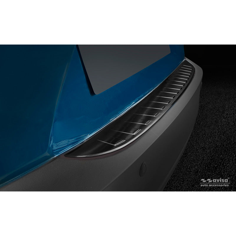 Avisa, Protection de pare-chocs arrière, Noir, acier inoxydable, convient à Mazda CX-3 2015-2022 'Ribs'
