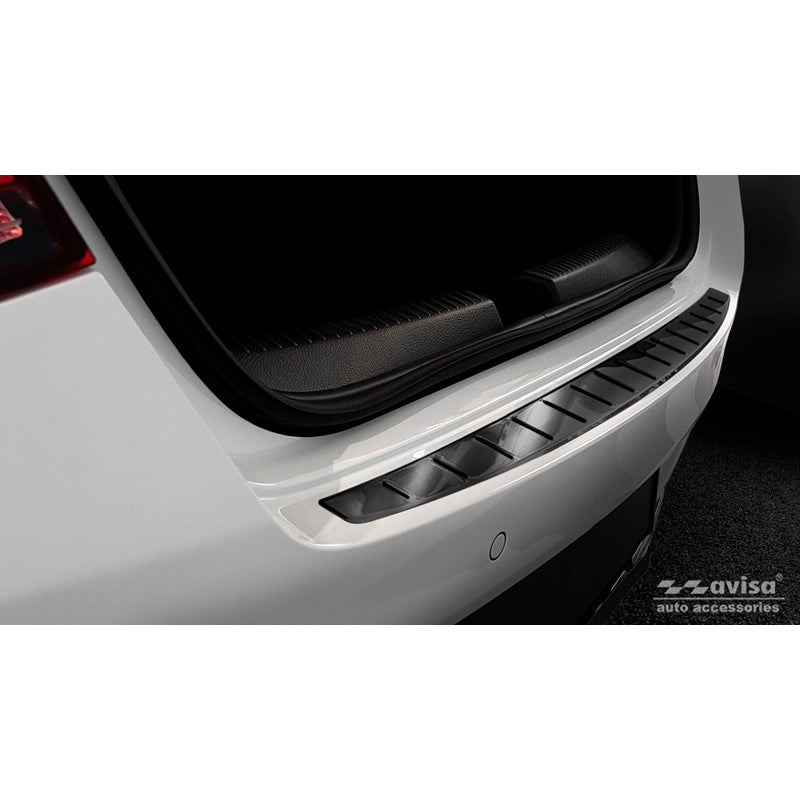 Avisa, Rear bumper protector, Black, Stainless steel, fits Mercedes CLA II (C118) 2019- 'Ribs'