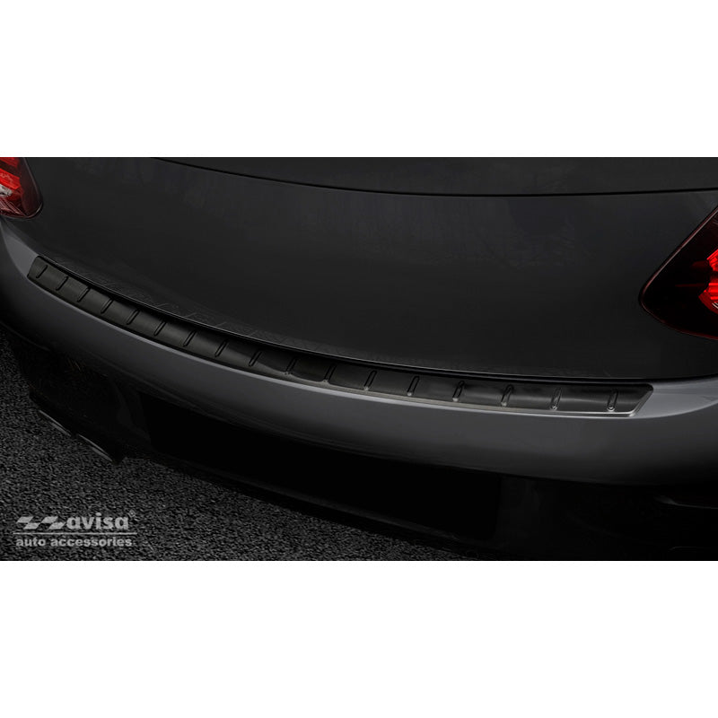 Avisa, Rear bumper protector, Black, Stainless steel, fits Mercedes C-Class C205 Coupe AMG 2015-2021 'Ribs'
