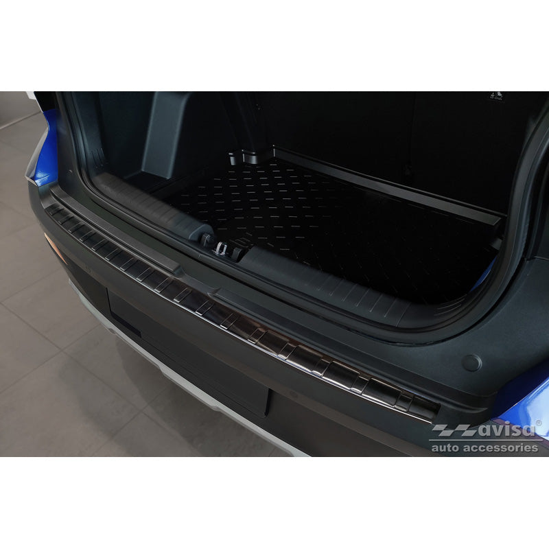 Avisa, Rear bumper protector, Black, Stainless steel, fits Hyundai Bayon 2021- 'Ribs'