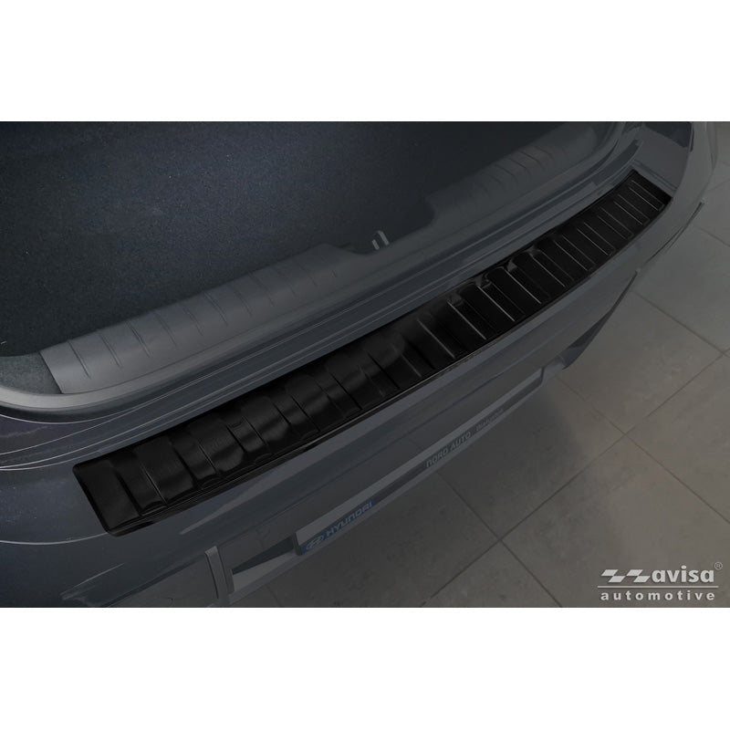 Avisa, Rear Bumper Protector, Black stainless steel, fits Hyundai Ioniq 6 (2022-)