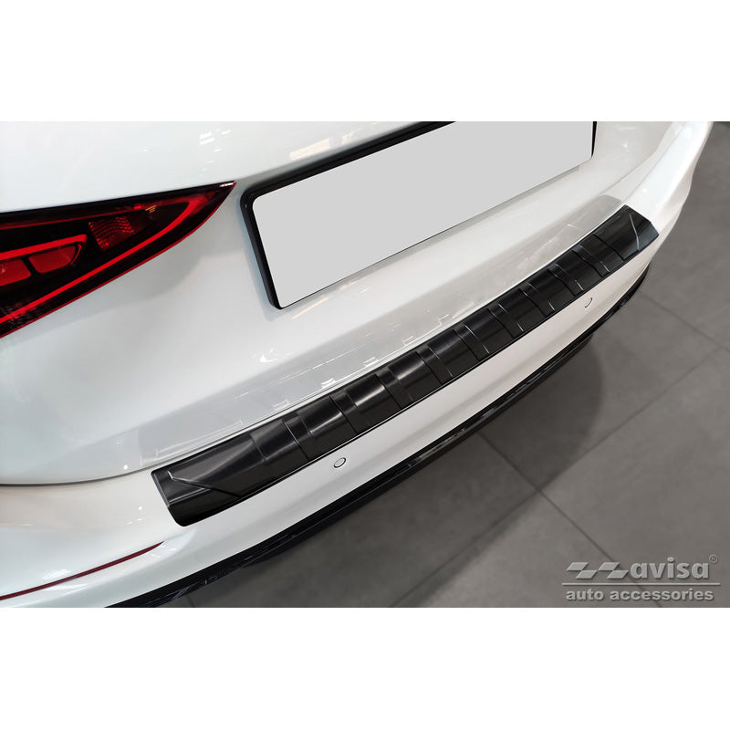 Avisa, Rear Bumper Protector, Black, Stainless Steel, Fits Mercedes C-Class W206 Estate 2021- 'Ribs'
