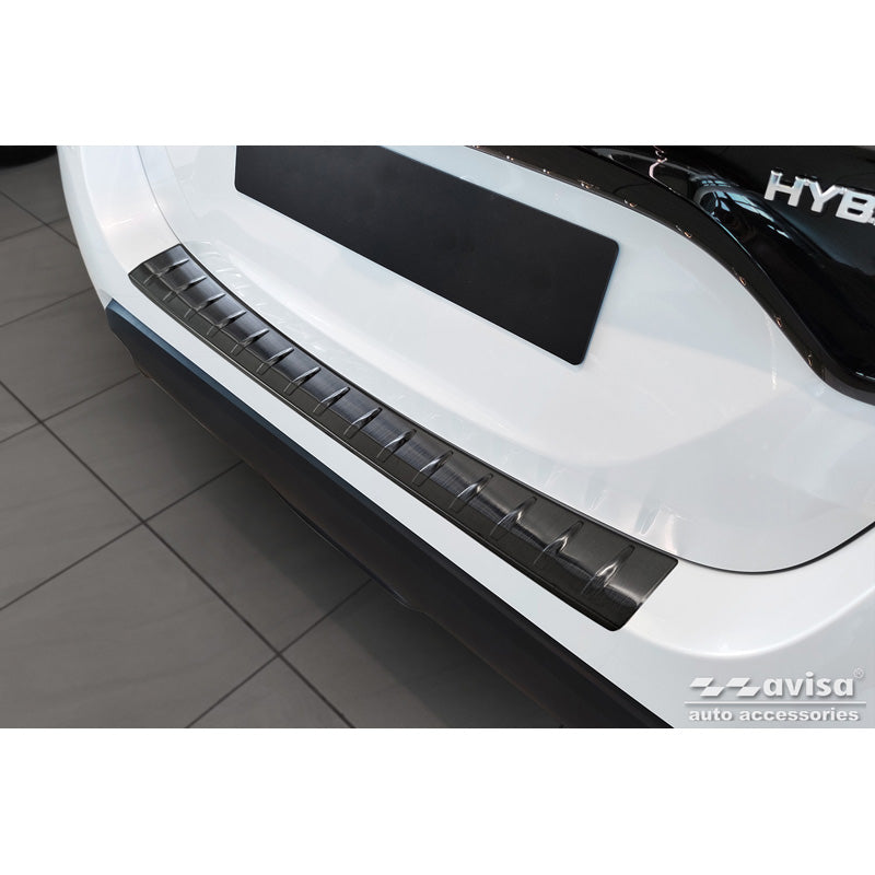 Avisa, achterbumperbeschermer, zwart, roestvrij staal, past op Mazda 2 Hybrid 2022- 'Ribs'