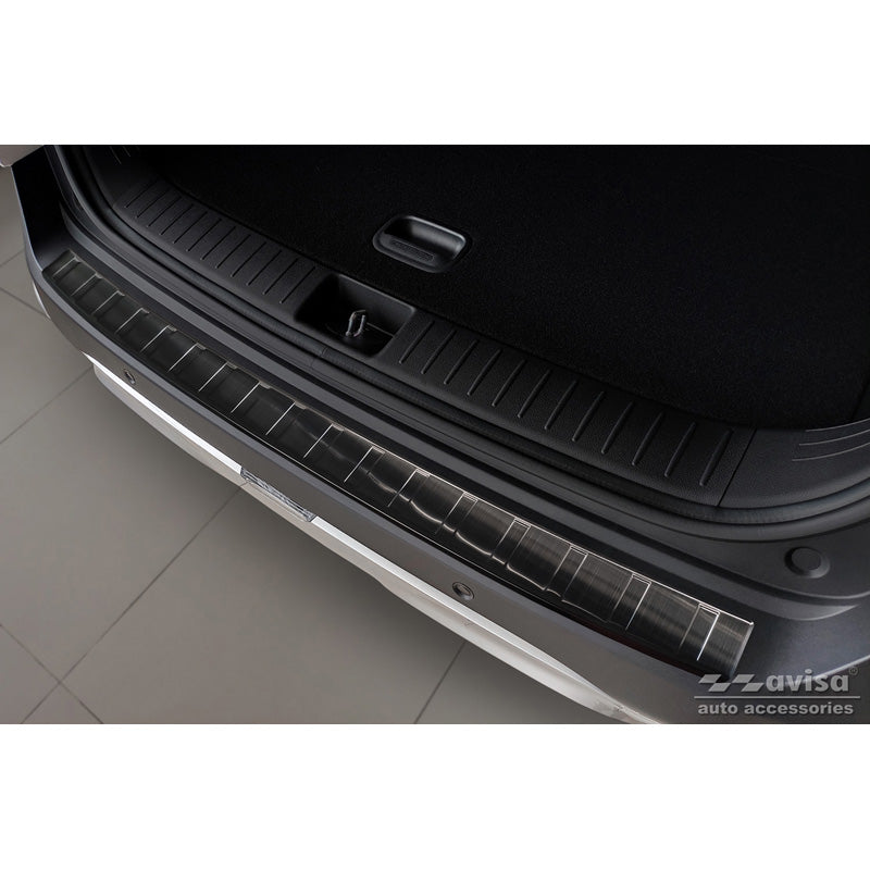Avisa, Rear Bumper Protector, Black, Stainless Steel, Fits Kia Sportage V 2021- 'Ribs'