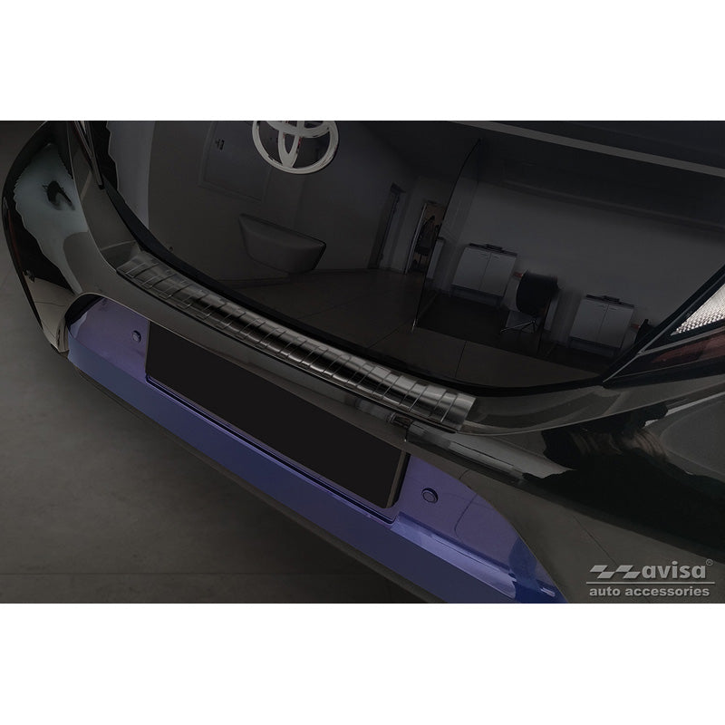 Avisa, Protection de pare-chocs arrière, Acier inoxydable, convient à Toyota Aygo X 2022- 'Ribs'