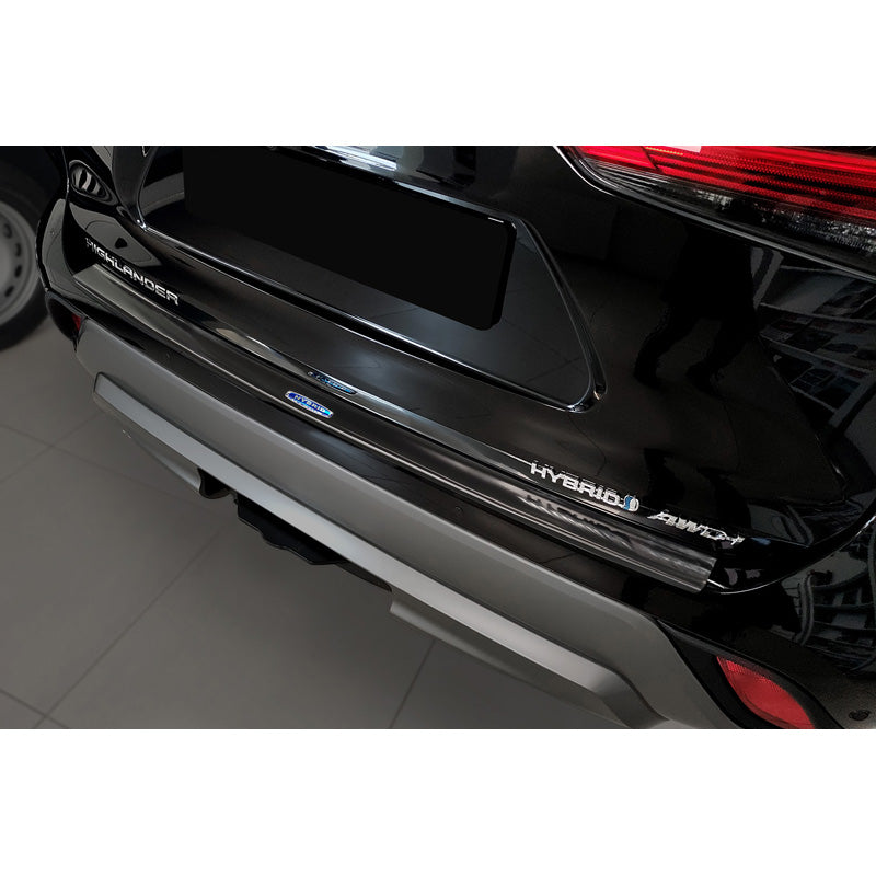 Avisa, Rear Bumper Protector, Black, Stainless Steel, Fits Toyota Highlander (XU70) 2020- 'Hybrid'